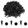 Uxcell 200pcs 7mm Hole Dia Plastic Rivet Fender Push Pin Trim Fastener Clips Black For Car