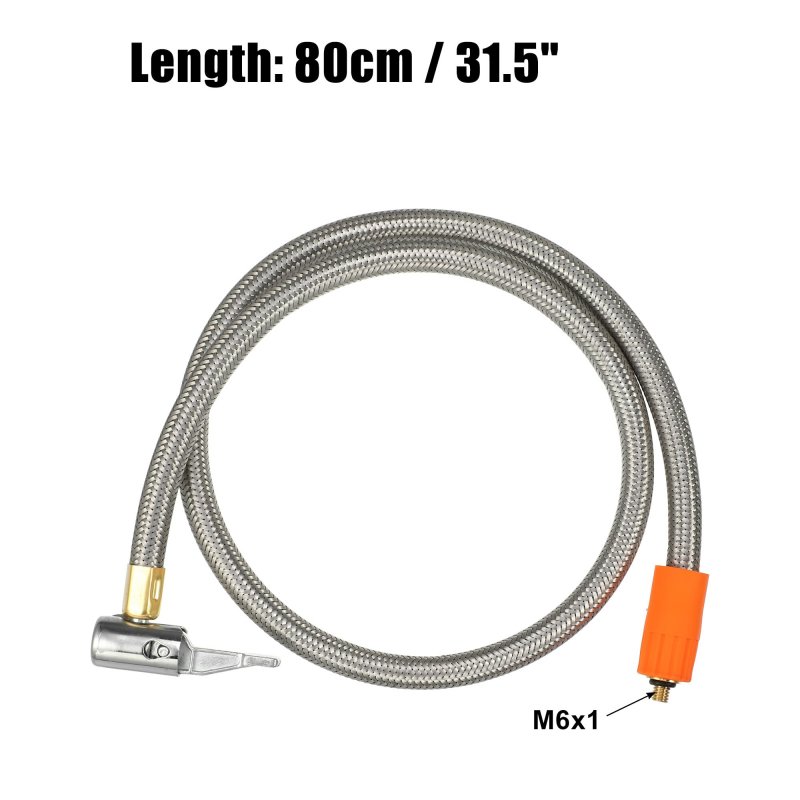 1 Pcs 31 5 Flexible Tire Inflator Hose Adapter M6 Thread Size Air Chuck With For Standard Valve Fine Without Release