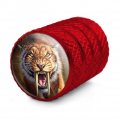 Sabertooth Tiger Hunting Valve Stem Caps For Tire Rim Wheel Aluminum Red