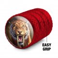Sabertooth Tiger Hunting Valve Stem Caps For Tire Rim Wheel Aluminum Red