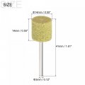 Uxcell 10 Pcs Nylon Fiber Mounted Point Grinding Head 2000 Grits 14mm Dia Cylindrical Polishing Wheels For Finish Polish