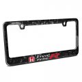 Ipick Image For Honda Red Logo Civic Type-r Real Black Composite Forged Carbon Fiber License Plate Frame