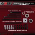 Abn Harmonic Balancer Installer Set 21pc Master Install Tool Kit With Stud Bolt Thrust Nut Sae Metric Adapters Long Rods For