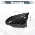 X Autohaux 1 Pair Car Rear View Driver Passenger Side Mirror Cover Cap Overlay Black Carbon Fiber For Toyota Corolla 2014-2018