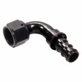 Fbl1535 Socketless Hose End 90 Degrees Barb Connector Npt Thread 0 375 In Aluminum Black 