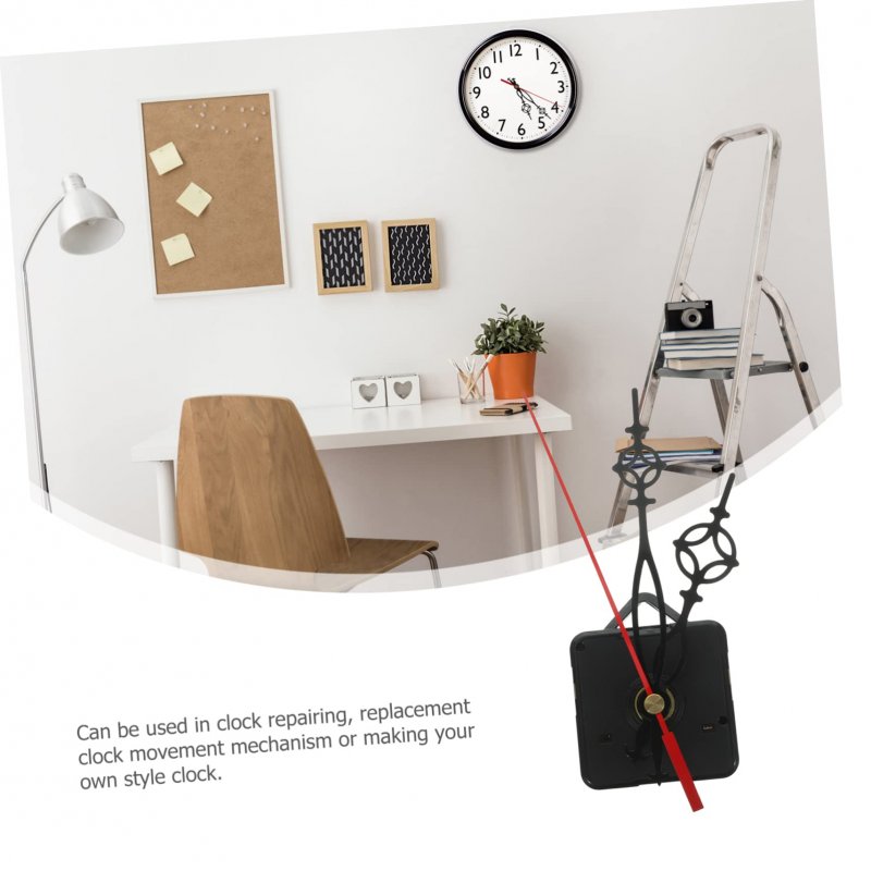 Toddmomy 2 Sets Movement Mettalica Cd Metal Wall Clock Battery Wallclock Short Shaft Hands Kit Works Replacement Mechanism Diy