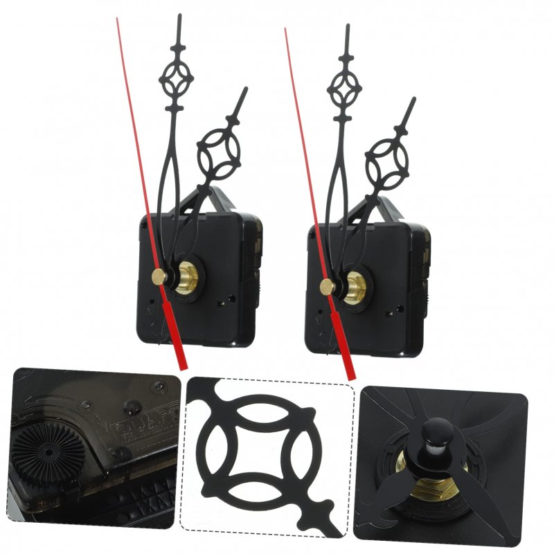 Toddmomy 2 Sets Movement Mettalica Cd Metal Wall Clock Battery Wallclock Short Shaft Hands Kit Works Replacement Mechanism Diy