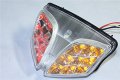 Httmt Mt200- Motorcycle Clear Led Tail Light Brake With Integrated Turn Signals Indicators Compatible Suzuk 2008-2013 Gsxr 600