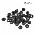 Uxcell M5 Serrated Flange Hex Lock Nuts Carbon Steel Black Oxide Finished 100pcs