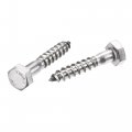 Uxcell Hex Lag Screws M6 X 30mm 304 Stainless Steel Half Thread Self-tapping Bolts For Wood Screw 25pcs
