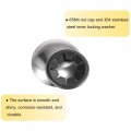 Uxcell 20pcs 65mn Steel Push On Nut Caps 0 79 Inch Axle Fastener For Hand Trucks Lawn Wagons And Rolling Bins M20 X 42mm
