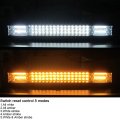 Auxtings 12 Inch 180w Led Strobe Light Bar White Amber Flash Triple Row 5500lm Flood Spot Combo Off Road Lights