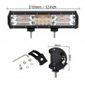 Auxtings 12 Inch 180w Led Strobe Light Bar White Amber Flash Triple Row 5500lm Flood Spot Combo Off Road Lights