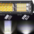 Auxtings 12 Inch 180w Led Strobe Light Bar White Amber Flash Triple Row 5500lm Flood Spot Combo Off Road Lights