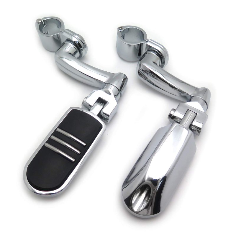 Adjustable Lightning Foot Pegs For Goldwing Vtx1300 Shadow Valkyrie 1 25 In Chrome Highway With 360 Degrees Rotation