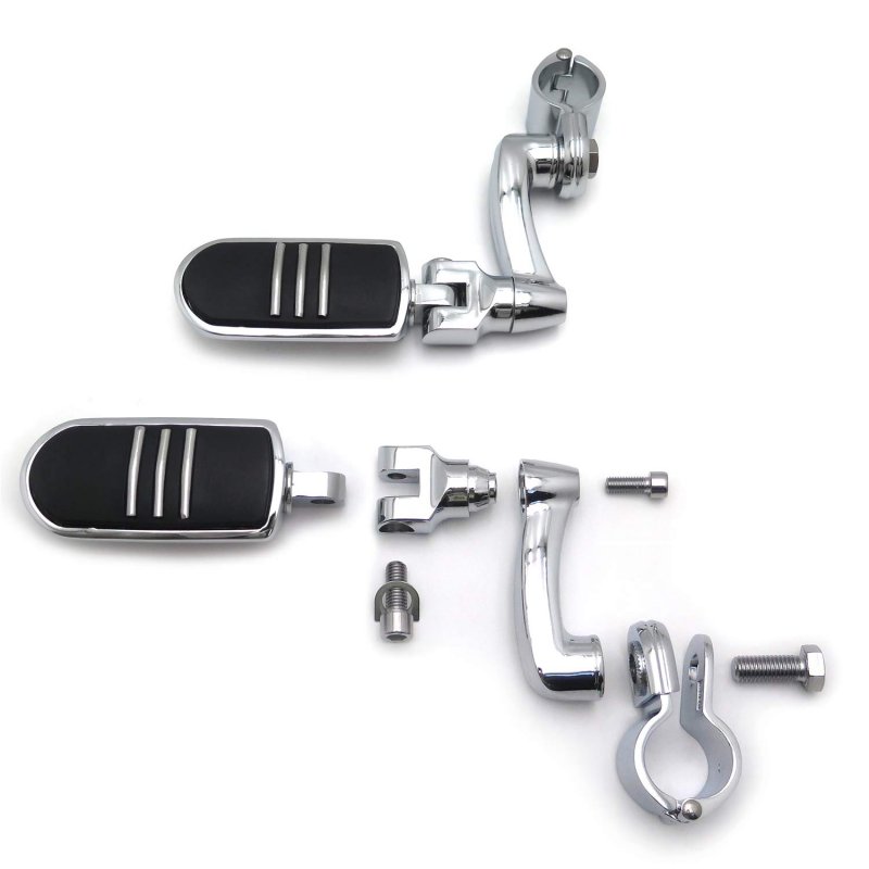 Adjustable Lightning Foot Pegs For Goldwing Vtx1300 Shadow Valkyrie 1 25 In Chrome Highway With 360 Degrees Rotation