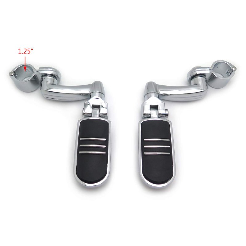 Adjustable Lightning Foot Pegs For Goldwing Vtx1300 Shadow Valkyrie 1 25 In Chrome Highway With 360 Degrees Rotation