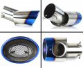 Stainless Steel Blue Burnt Muffler Exhaust Tip Finisher Compatible With 2016-2020 Honda Civic