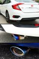 Stainless Steel Blue Burnt Muffler Exhaust Tip Finisher Compatible With 2016-2020 Honda Civic