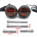 Httmt- Black Rear Turn Signal Light Indicator For H-d Xl1200 Xl883 Softail Flde Flhc Flsb