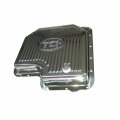 428011 Chrome Plated Stock Depth Transmission Pan For Ford With Cooling Fins And Magnetic Drain Plug Stainless Steel Hardware