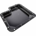 428011 Chrome Plated Stock Depth Transmission Pan For Ford With Cooling Fins And Magnetic Drain Plug Stainless Steel Hardware