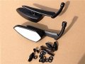 Httmt Mt353- Black Blade Mirrors Compatible With Suzuk Savage Intruder Volusia Boulevard Gsxr Hayabusa