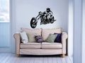 Wall Vinyl Decals Tribal Biker Retro Bike Motorcycle Chopper Garage Sticker Art Home Modern Stylish Interior Decor for any Room Housewares Murals 