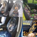 Coloranimal Fashion Mandala Flower Printing Universal Car Seat Cover Set Of 2 Cute Baja Vehicle Bucket Protector Front Auto