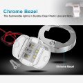 Partsam 3inch Waterproof Boat Marine White Led Lights Courtesy Interior Deck Light Navigation Transom Stern Cabin Lighting For