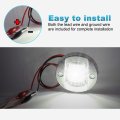 Partsam 3inch Waterproof Boat Marine White Led Lights Courtesy Interior Deck Light Navigation Transom Stern Cabin Lighting For
