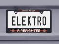 Firefighter Black Plastic License Plate Frame