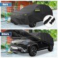 Uxcell For Toyota Yaris Cross 2021-2023 Cover Waterproof Car Outdoor Full All Weather Protection Rain Sun With Zipper Black