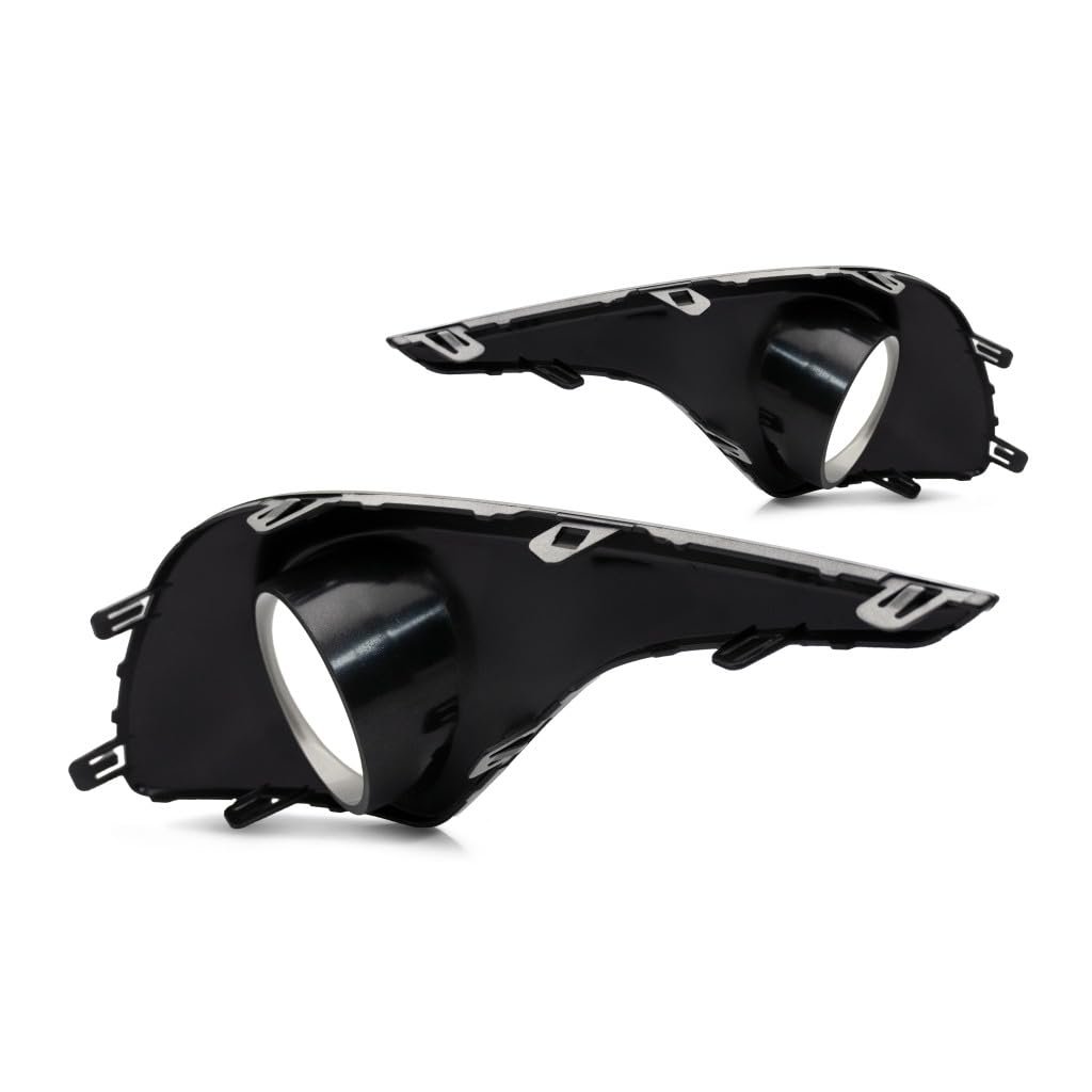 Fog Light Moldings For Toyota Highlander 2011 2012 2013 Front Driver And Passenger Side Pair Silver Replaces To1039154