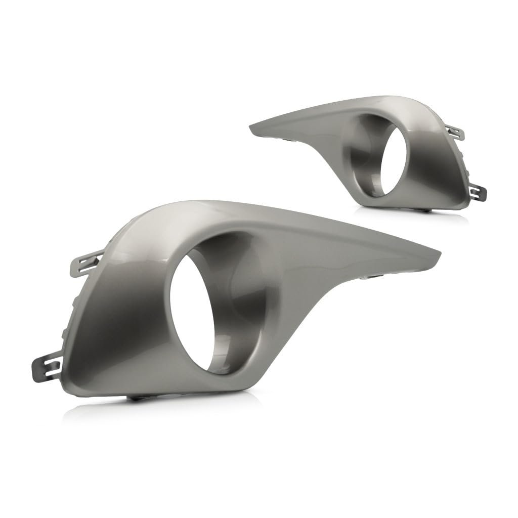 Fog Light Moldings For Toyota Highlander 2011 2012 2013 Front Driver And Passenger Side Pair Silver Replaces To1039154