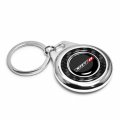 Ipick Image For Dodge Srt-8 Logo Real Black Carbon Fiber Roundel Metal Case Key Chain Keychain Official Licensed Chrome