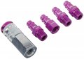 Milton Colorfit Coupler Plug Kit 5 Piece Hi-flo V-style 1 4 Npt Purple S-305vkit 