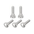 Knurled Thumb Screws M5x16mm Brass Shoulder Bolts Grip Knobs Fasteners Nickel Plated 5pcs 