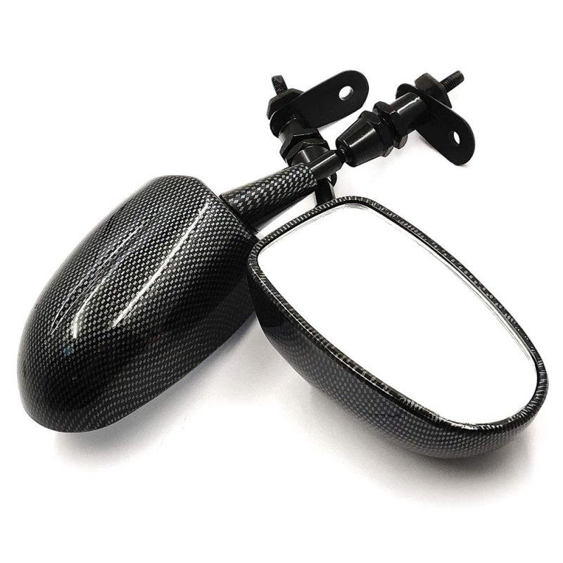 Carbon Fiber Racing Rearview Mirrors For Cbr Ninja Zx Gsxr Katana Hayabusa Yzf R1 Universal Fit 6mm Thread Left And Right Pair