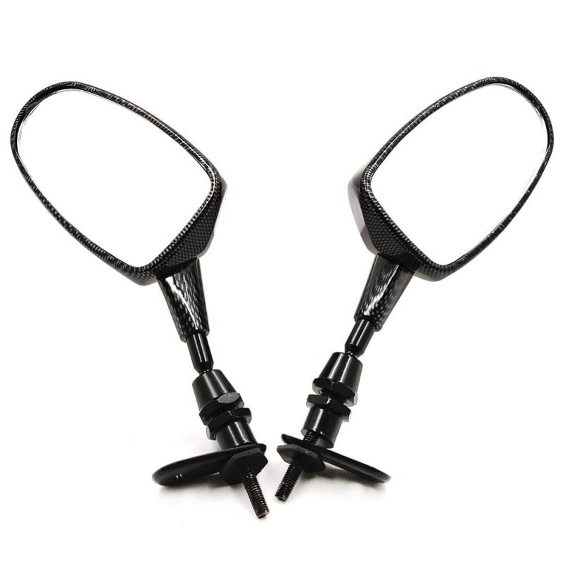 Carbon Fiber Racing Rearview Mirrors For Cbr Ninja Zx Gsxr Katana Hayabusa Yzf R1 Universal Fit 6mm Thread Left And Right Pair