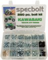 250pc Maintenance Restoration Bolt Kit For Kawasaki Tecate Atv Kxf250 Quad 84-88 Klt200 Klt250 Kxt250 3 Wheeler Zinc Finish Hex 