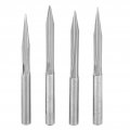 4pcs Cnc Router Bits V Groove Engraving 15 20 25 30 Degree 4mm Shank 2 Flutess Wood Carving Bit Straight Bit For Plywood Mdf