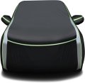 Waterproof Car Cover For Chevy Suburban 1973 2026 Outdoor Suv With Zipper And Reflective Safety Strips Black Polyester Oxford 