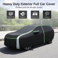 Waterproof Car Cover For Chevy Suburban 1973 2026 Outdoor Suv With Zipper And Reflective Safety Strips Black Polyester Oxford