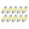 Uxcell 10 Pcs Cool White 31mm Cob 9 Led 1 86w Festoon Dome Car Light Interior Lamp Bulb