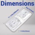 Hecasa 12v Led Double Dome Light For Car Rv Trailer Camper Boat Interior Ceiling Lighting Fixture With 3-way Switch 2pcs