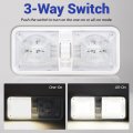 Hecasa 12v Led Double Dome Light Compatible With Car Rv Trailer Camper Boat Interior Ceiling Lighting Fixture 3-way Switch 2pcs