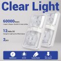 Hecasa 12v Led Double Dome Light For Car Rv Trailer Camper Boat Interior Ceiling Lighting Fixture With 3-way Switch 2pcs