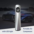 Usonline911 Portable Air Compressor Mini Tyre Inflator Electric Tire Pump For Car Bicycle Rechargeable With Led Light Sliver