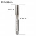 Uxcell Metric Machine Tap M12 X 1 25mm H2 High Speed Steel 4 Straight Flutes Screw Tapping Threading Machinist Repair Diy Tool